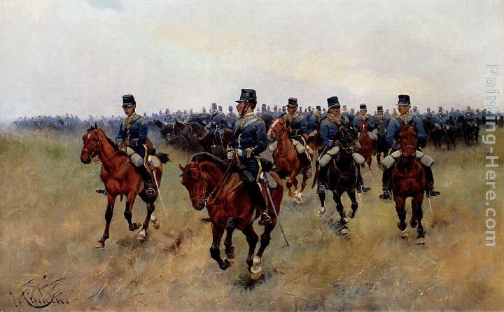Jose Cusachs y Cusachs Mounted Cavalry